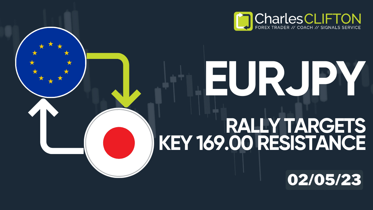 Daily Forex Price Action | Live Forex Charts - EURJPY- How to Find A Trending Forex Pair To Trade - Charles Clifton Forex Trader - 1-2-1 Forex Trader Training Courses - 02-05-23 - Thumbnail - charlesclifton.co.uk