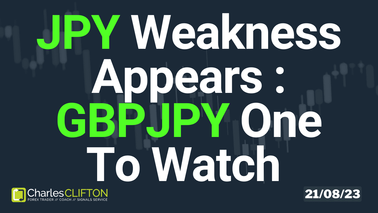 Daily Forex Price Action - GBPJPY - Charles Clifton Forex Trader - 1-2-1 Forex Trader Training Courses - 21-08-23 - Thumbnail // charlesclifton.co.uk