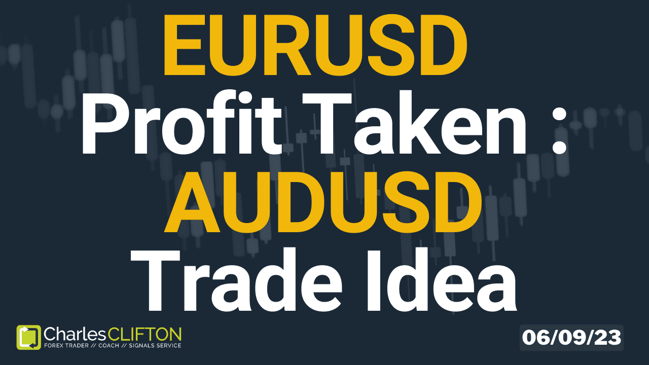 Live Forex Charts - AUDUSD - Charles Clifton Forex Trader - 1-2-1 Forex Trader Training Courses - 06-09-23 - Thumbnail // charlesclifton.co.uk